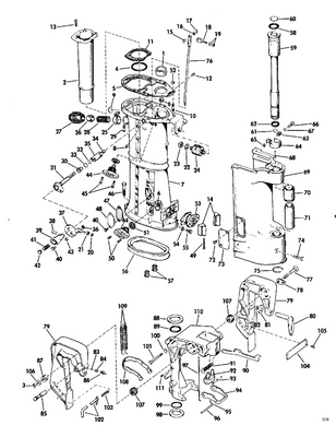 EVINRUDE-JOHNSON 307449 Shaft, Shift Lever