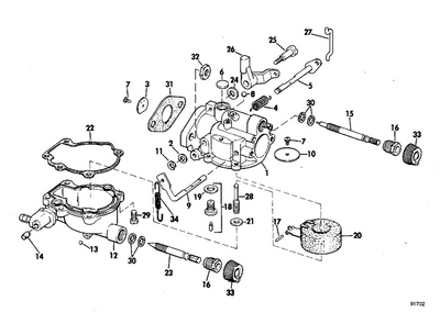 EVINRUDE-JOHNSON 313262 Valve, Needle Low Speed
