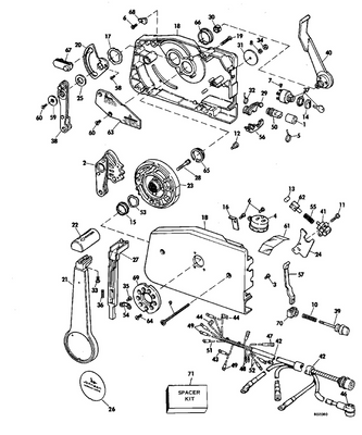 EVINRUDE-JOHNSON 323752 Lever, Shift Lockout EVINRUDE-JOHNSON 323752 Lever, Shift Lockout