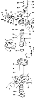 EVINRUDE-JOHNSON 329556 Exhaust Housing, Inner