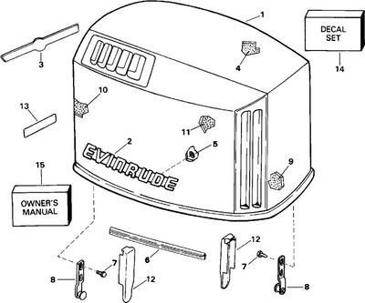 EVINRUDE-JOHNSON 336748 Cover, Hook Ay.