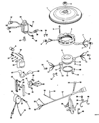 EVINRUDE-JOHNSON 582712 Power Pack, Stbd. 2.6 Model