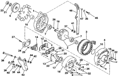 EVINRUDE-JOHNSON 3853884 Bracket, Alternator