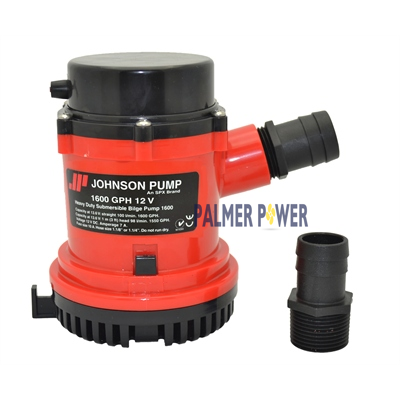 JOHNSON PUMP 16004-00 Heavy Duty Bilge Pump 1600 GPH 12V JOHNSON PUMP 16004-00 Heavy Duty Bilge Pump 1600 GPH 12V