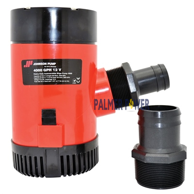 JOHNSON PUMP 40004 Heavy Duty Bilge Pump 4000 GPH 12V JOHNSON PUMP 40004 Heavy Duty Bilge Pump 4000 GPH 12V