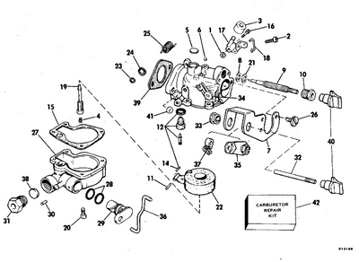 EVINRUDE-JOHNSON 328569 CONTROL KNOB C=4