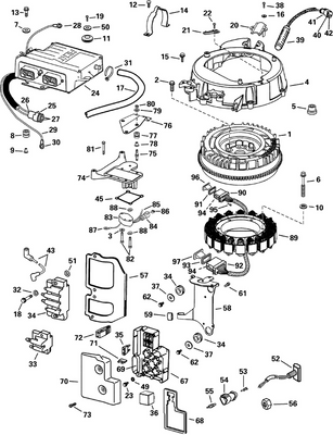 EVINRUDE-JOHNSON 586074 SWITCH AY T&T C=4 EVINRUDE-JOHNSON 586074 SWITCH AY T&T C=4