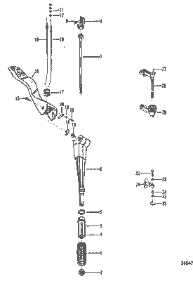 Order MERCURY 37998 Washer, Throttle Cable