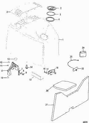 Order MERCURY 828353T 8 Top Cowl Assembly