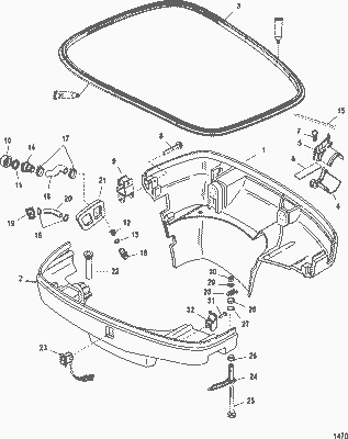 Order MERCURY 828045A 1 Bottom Cowl, Black Order MERCURY 828045A 1 Bottom Cowl, Black
