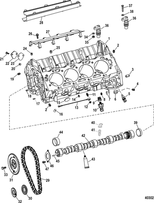 Order MERCURY _ 8M8022100 _ Partial Engine Assembly