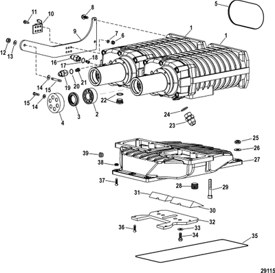 Order MERCURY _ 8M0012189 _ Wedge Block, Diffuser - Starboard