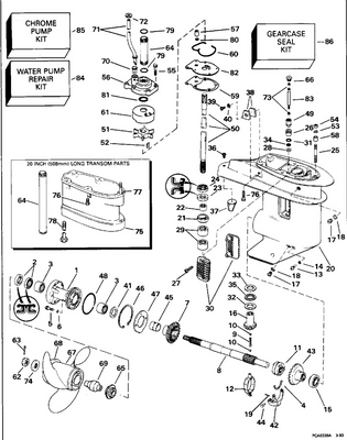 EVINRUDE-JOHNSON 396351 SEAL KIT-G-CASE C=4