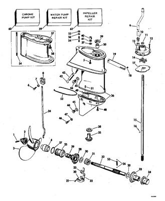 EVINRUDE-JOHNSON 382468 WTR PUMP KIT W-HSG C=4