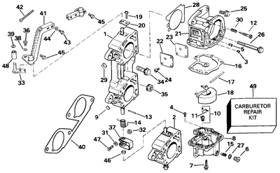 EVINRUDE-JOHNSON 439079 KIT AY CARB REPAIR C=2