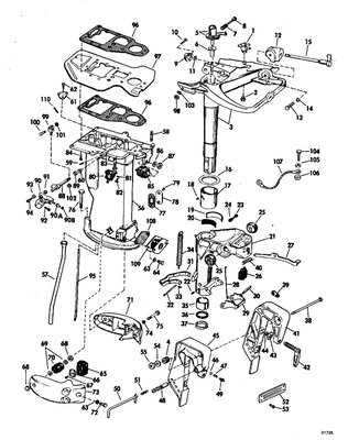EVINRUDE-JOHNSON 305824 CLEVIS C=6 EVINRUDE-JOHNSON 305824 CLEVIS C=6