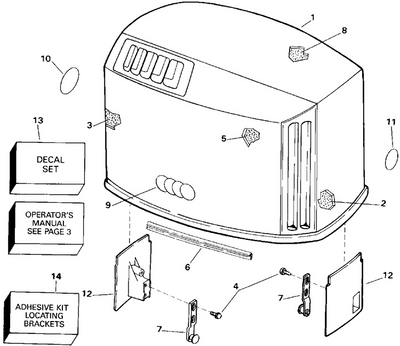 EVINRUDE-JOHNSON 333744 APPLIQUE C=6