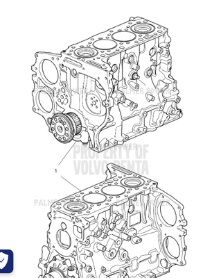 Order VOLVO PENTA 3801825 Shortblock, Reman