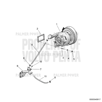 Order VOLVO PENTA 3802213 Turbocharger, Reman
