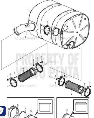 Order VOLVO PENTA 22341036 Silencer