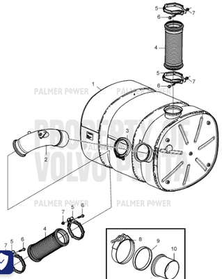 Order VOLVO PENTA 22341039 Silencer
