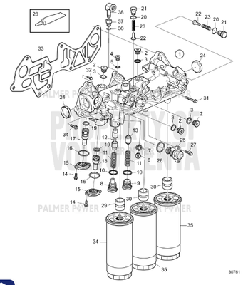 Order VOLVO PENTA 23307298 Oil Filter Housing