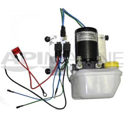 STERNDRIVE PT417N Hatch Lift Power Unit 2-Wire Motor 4-Hose Pump Mounted On Aluminum Bulk Head Mount Bracket Wired Up