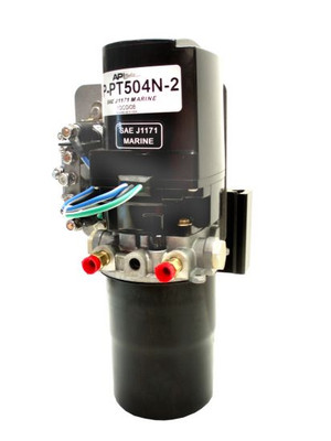 STERNDRIVE PT514N-2 Mercury Trim Tab Power Unit Pt504N-2 Mounted On An Aluminum Bulk Head Bracket Wired Complete With So