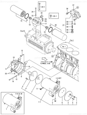 Order YANMAR 119574-33010 6" Oil Cooler