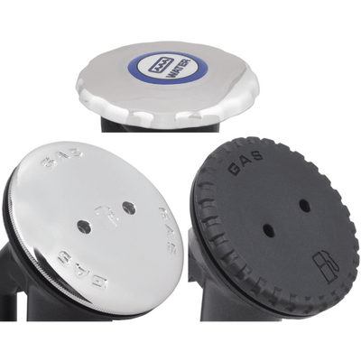Order PERKO 0540DPG99A Perko Replacement Raised Cap Deck Fill Caps - Gas, Diesel, Water, Waste