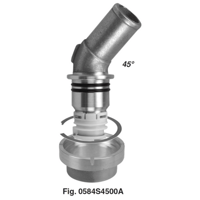 Order PERKO 0584S4500A Swivel Fuel Inlet Check Valve - 45° (for Aluminum Tanks)