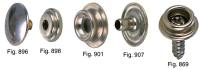 Order PERKO 0898000NKL Durable Type Canvas Snap Fasteners