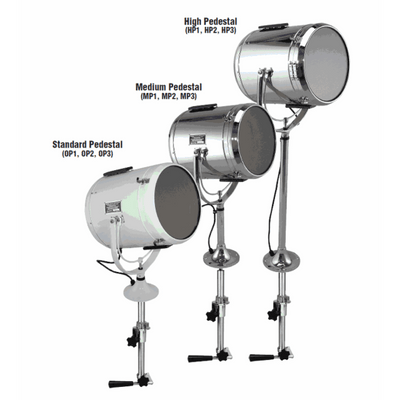 Order PERKO 0884OP2WHT 10", 12" & 14" Fig. 884 Lever Control Searchlights