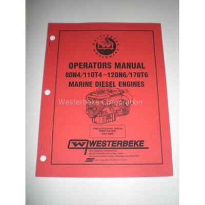 Order WESTERBEKE 45139 Manual, Operator 80-N4/170-T6