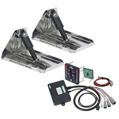 Order LENCO  RT17X12XDI  17" X 12" Extreme Duty Performance Trim Tab Kit W/Led Indicator Switch Kit 12v