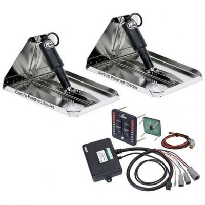 Order LENCO  RT12X12HDI  12" X 12" Heavy Duty Performance Trim Tab Kit W/Led Indicator Switch Kit 12v