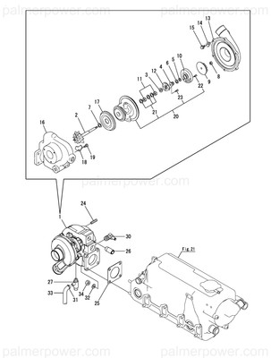 Order YANMAR XNE928722 Housing, Turbine