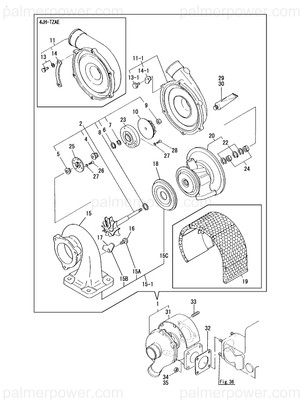 Order YANMAR XNN138872 Housing, Turbine