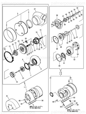 Order YANMAR 126664-18041 Turbocharger Assy