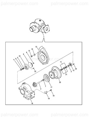 Order YANMAR XNE967340 Housing Assy,Turbine