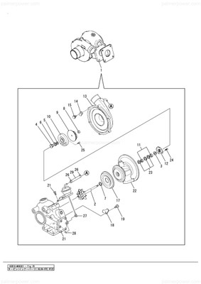 Order YANMAR XNH264962 Housing, Compressor