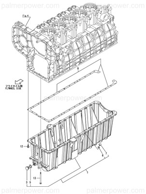 Order YANMAR 748660-01550 Oil Pan Assy