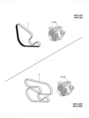 Order YANMAR 120640-00020 V-Belt, 6Pk 2080