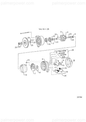 Order YANMAR 165000-24790 Alternator Kit