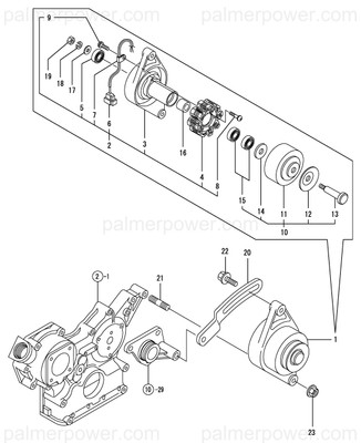 Order YANMAR 171301-77201 Dynamo Assy, 15A