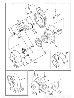 Order YANMAR 129494-18000 Turbine, Rhb52