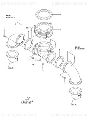 Order YANMAR 148960-18860 Bend, Exhaust