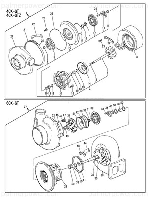 Order YANMAR 127672-18020 Turbocharger, Hx50