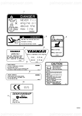 Order YANMAR 165000-49340 Plate, Warning