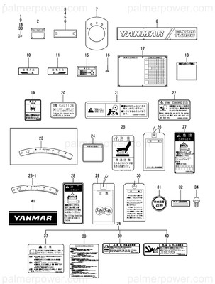 Order YANMAR 42221-007870 Label